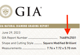 Diamond results table